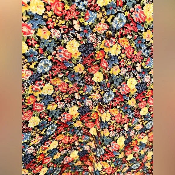 Sezane Floral V-Neck Flutter Sleeve Blouse in Multi-Color - Picture 5 of 5